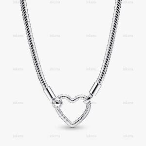 Pandora Heart Closure Snake Chain Necklace